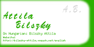 attila bilszky business card